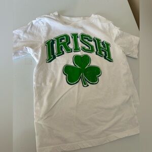 The Children's Place White and Green Irish Tee